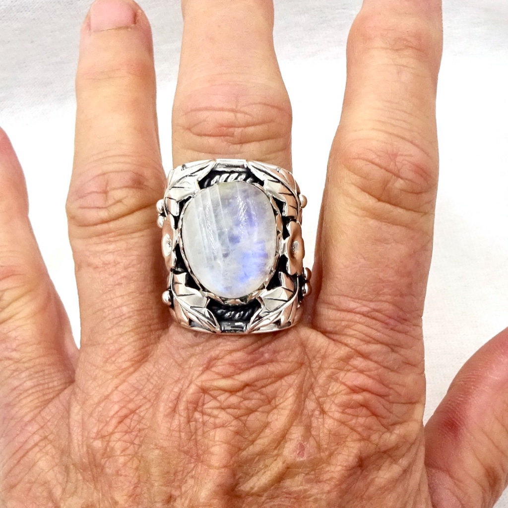 Arya Sterling Silver Ring Angel Aura Opal Quartz